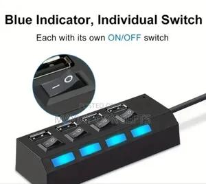 4ports USB 2.0 Hub With LED Indicators+5v Operating Voltage