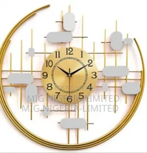Wall Luxury Style Gold Decorations Design Clock