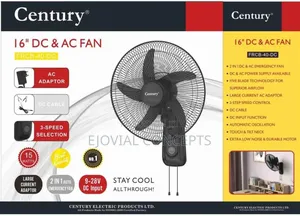 Century 16" AC/DC Solar Wall Fan