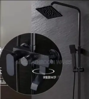 Matte Black Shower Mixers With Shower Head Down Tap,