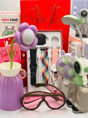 Smartwatch, Table Lamp, Hand Fan, Flower Lamp, Val Card