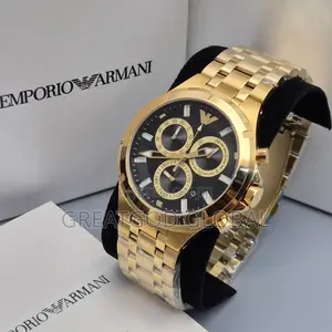 Luxury Armani Solid Chain Wristwatch