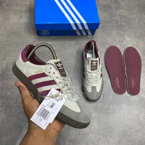 Original Adidas Samba Og Putty Grey Maroon Sneakers
