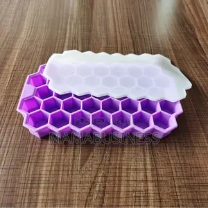 Ice Cube Trays Silicone Flexible 37 Ice Cube Mould (Purple)