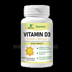 Vitamin D3 5,000iu (125mcg) Capsules For Calcium/Nutrient