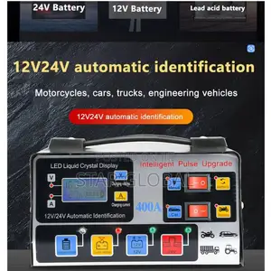 Full Automatic 400A 220W Metal 12v/24v Car Battery Charger