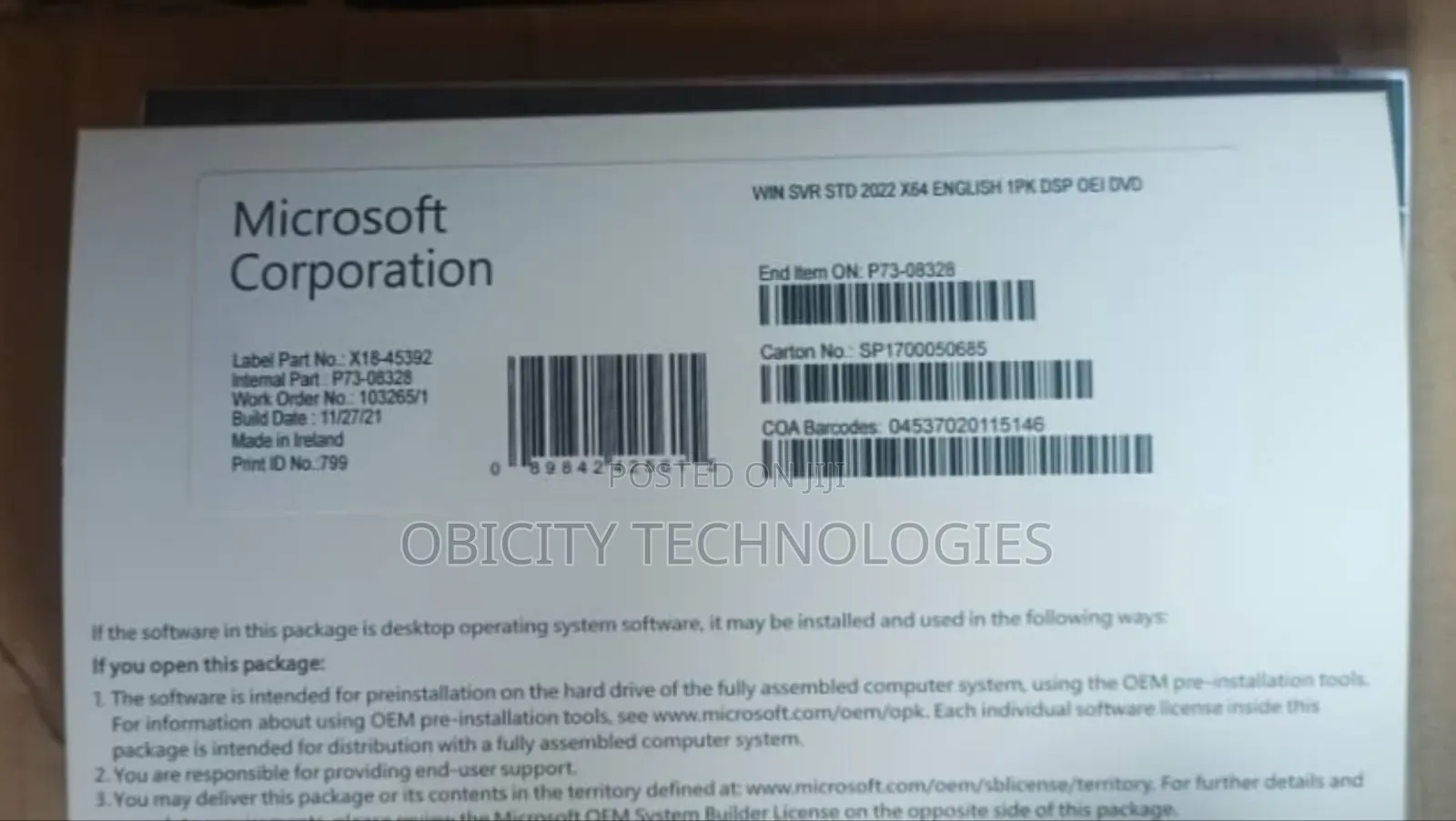 Microsoft Windows Server 2022 Standard