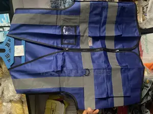 Zion Blue Reflective Jacket With Zip And Pocket