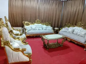 Royal Sofa 8 Seaters With Two Side Stools and Center Table.