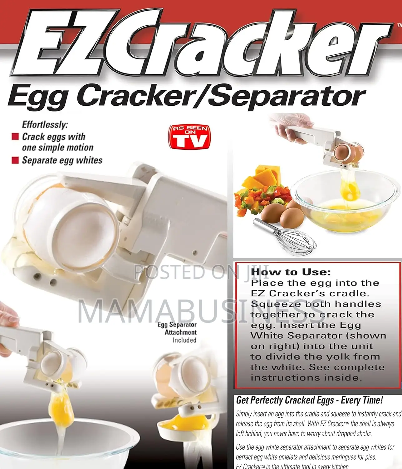 Ezcracker Egg Cracker/ Separator