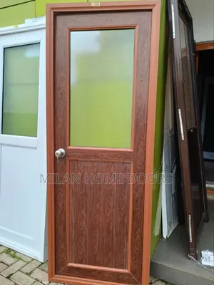 PVC 750m Toilet Size Half Glass Door