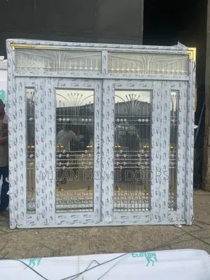 8ft by 8ft Gold Stainless Glass Door