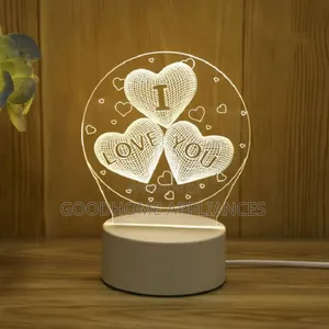 3D Rechargeable Creative Lamp Acrylic USB Night Light Lamp