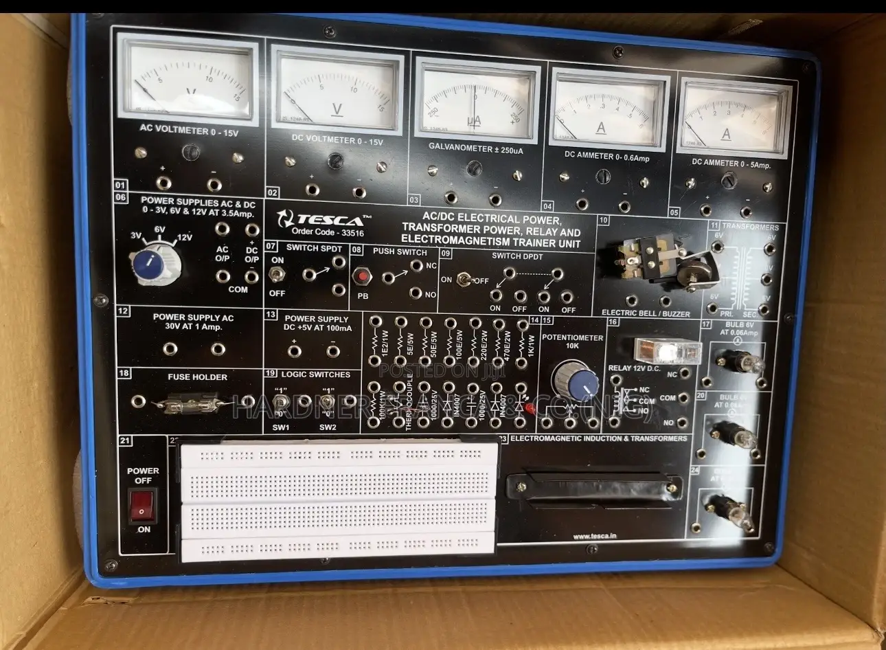 Ac/Dc Electrical Power Transformer Relay Trainer Unit