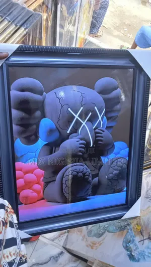 Wooden Frame Artwork Design Cartoon Character 50cmx60cm