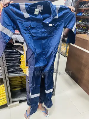 Blue Color Coverall With Reflective Stripes