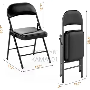 Folding Table With Tempered Glass on It and With 2 Chairs