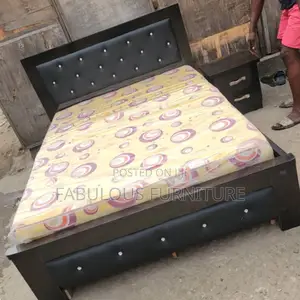 4.5x6 Bedframe and Mattress Set, Available as Seen