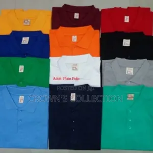 Quality Plain Collar-Neck T-Shirts