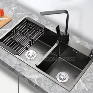 Black Kitchen Sink With Mixer Set