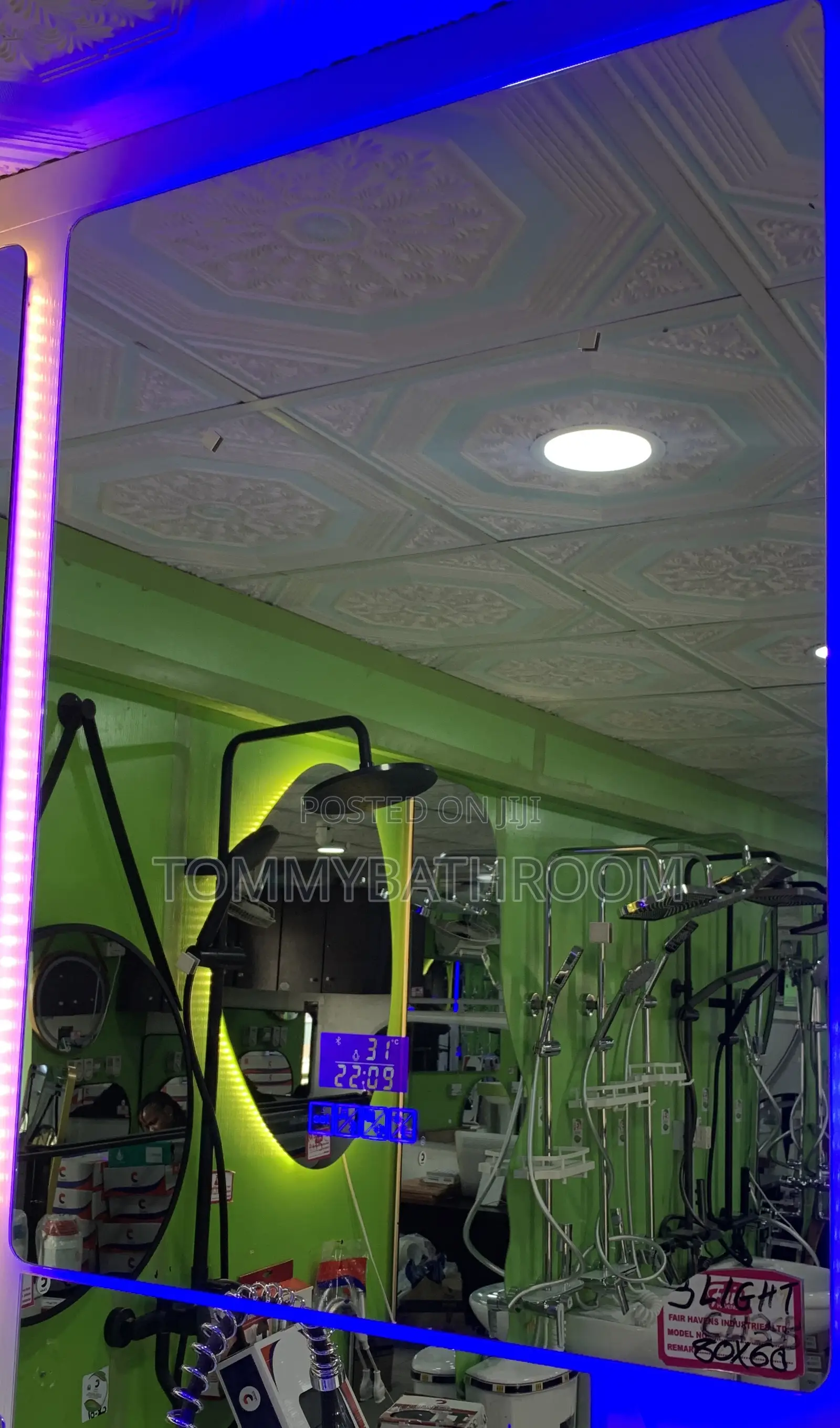 Led Mirror With Lights,Bluetooth,Speaker and Time