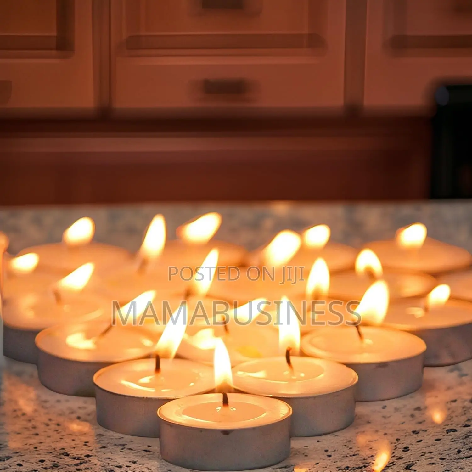 Unscented Tea Lights Candles (50 Pcs)