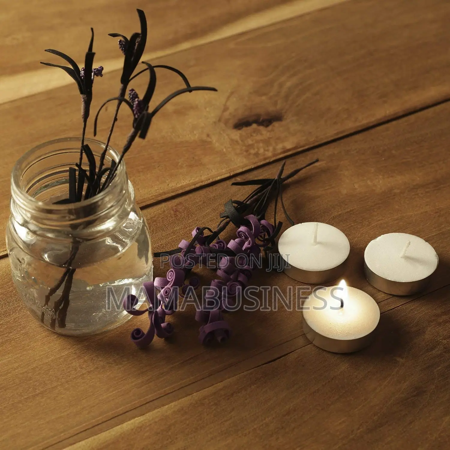 Unscented Tea Lights Candles (50 Pcs)
