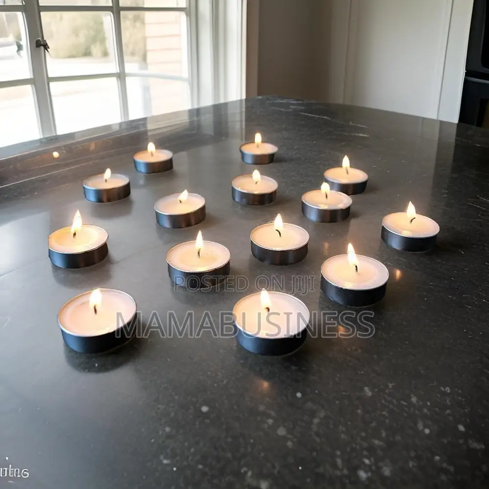 Unscented Tea Lights Candles (50 Pcs)