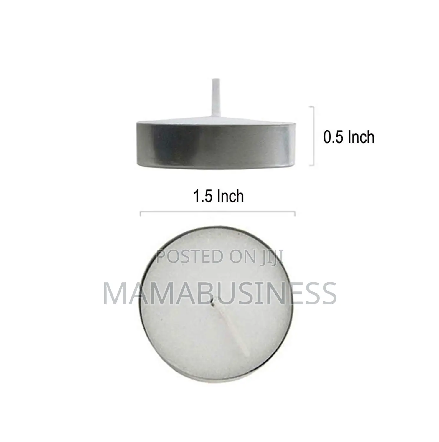 Unscented Tea Lights Candles (50 Pcs)