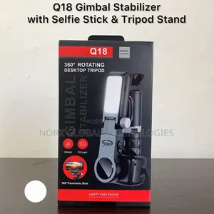 Q18 Desktop Tripod Gimbal Stabilizer With Light