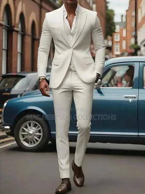 Die Capri White Single Button Suit