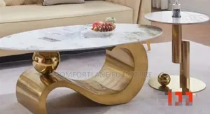 Marble Gold Centre Table