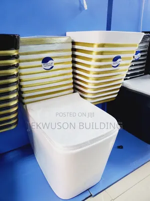 Gold and White Color Wc With Wall Hung Basin