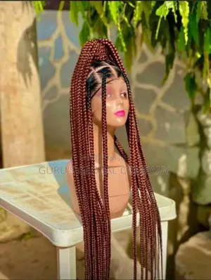 Wine Color Beautiful Braided Bob Marley Wig