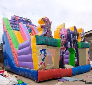 Giant Sonic Slide Bouncing Castle for Rent