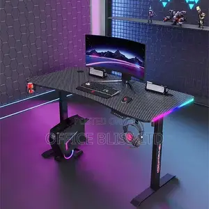 SIT TO STAND Adjustable Table With RGB Side Effect