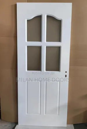 3ft White 4 Panel Glass Wooden Door for Ante Ro