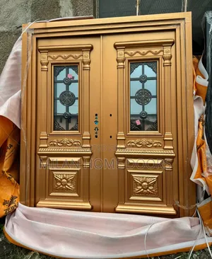 5ft by 7ft Big Frame Copper Glass Security Entrance Door