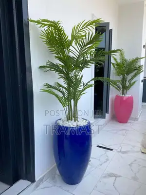 Artificial Palm Plants Potted With Fiberglass Pots