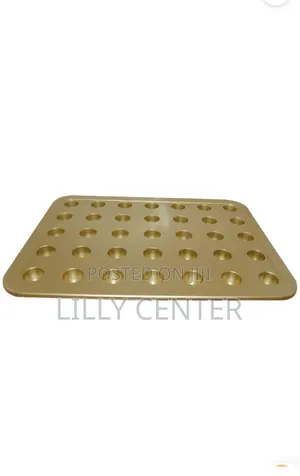Portable Gold- Tone Communion Tray