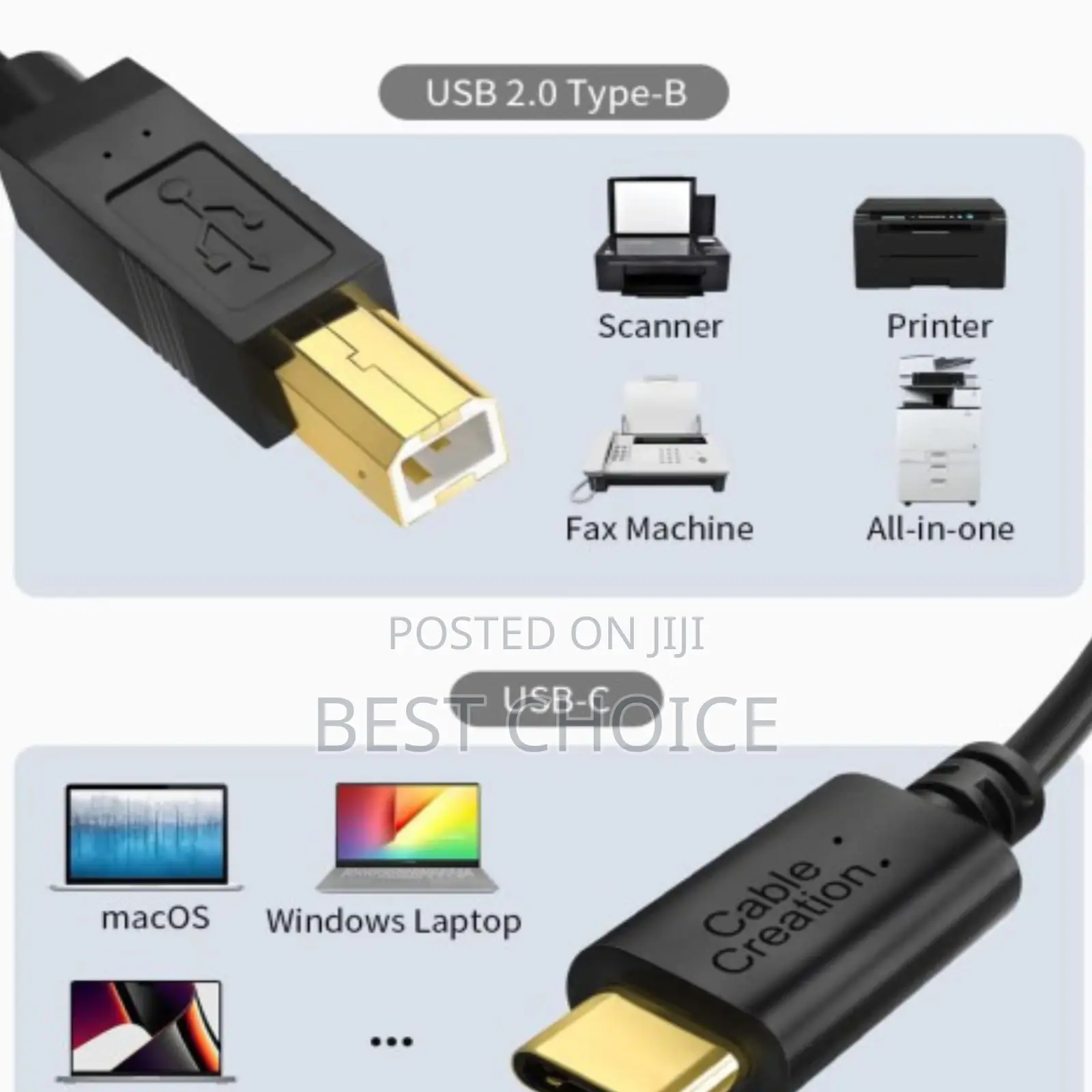 Type-C to Printer Cable