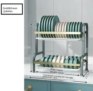 2 Layers Thickened Stainless Steel Multiple Layer Dish Rack
