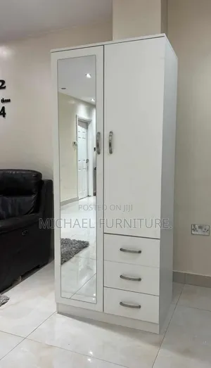 Pur Ely Furnished 3x6 Wardrobe With Three Drawers Mirror
