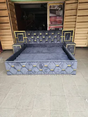 Grey Standard Family Size Bed.