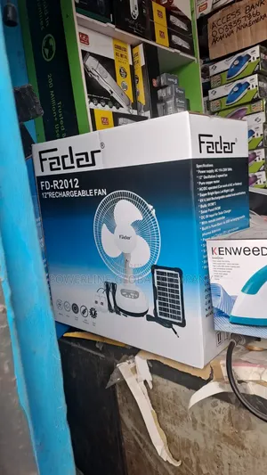 Rechargeable Table Fan With Solar Panel Fir Homes/ Hotels