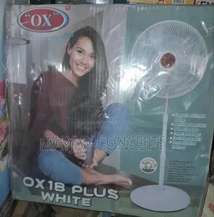 Ox 18inches Plus Standing Fan-White Colour