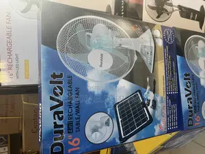 Duravolt 16” Rechargeable Table Fan With Panel and 2bulbs
