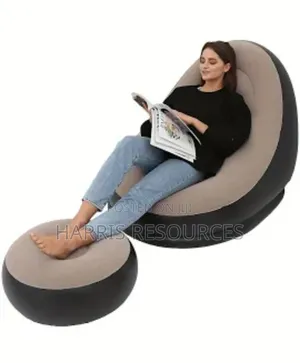 Inflatable Leisure Bean Bag Sofa With Footstool
