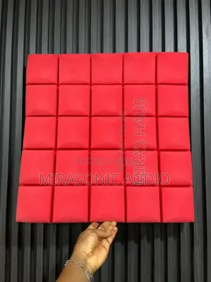 Wall Panel 50x50x5cm Red Color Acoustic Foam