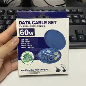 60W Data Cable Set - Multifunction Connectors, Fast Charging